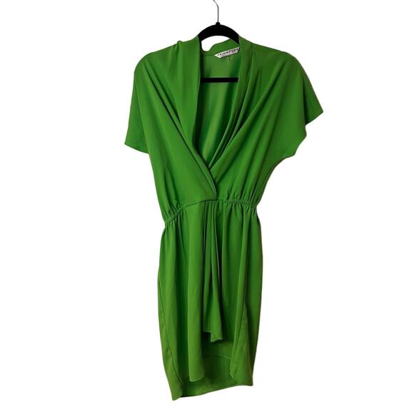 Trina Turk Bright Green Blouson Mini Dress Size Medium - Picture 1 of 9